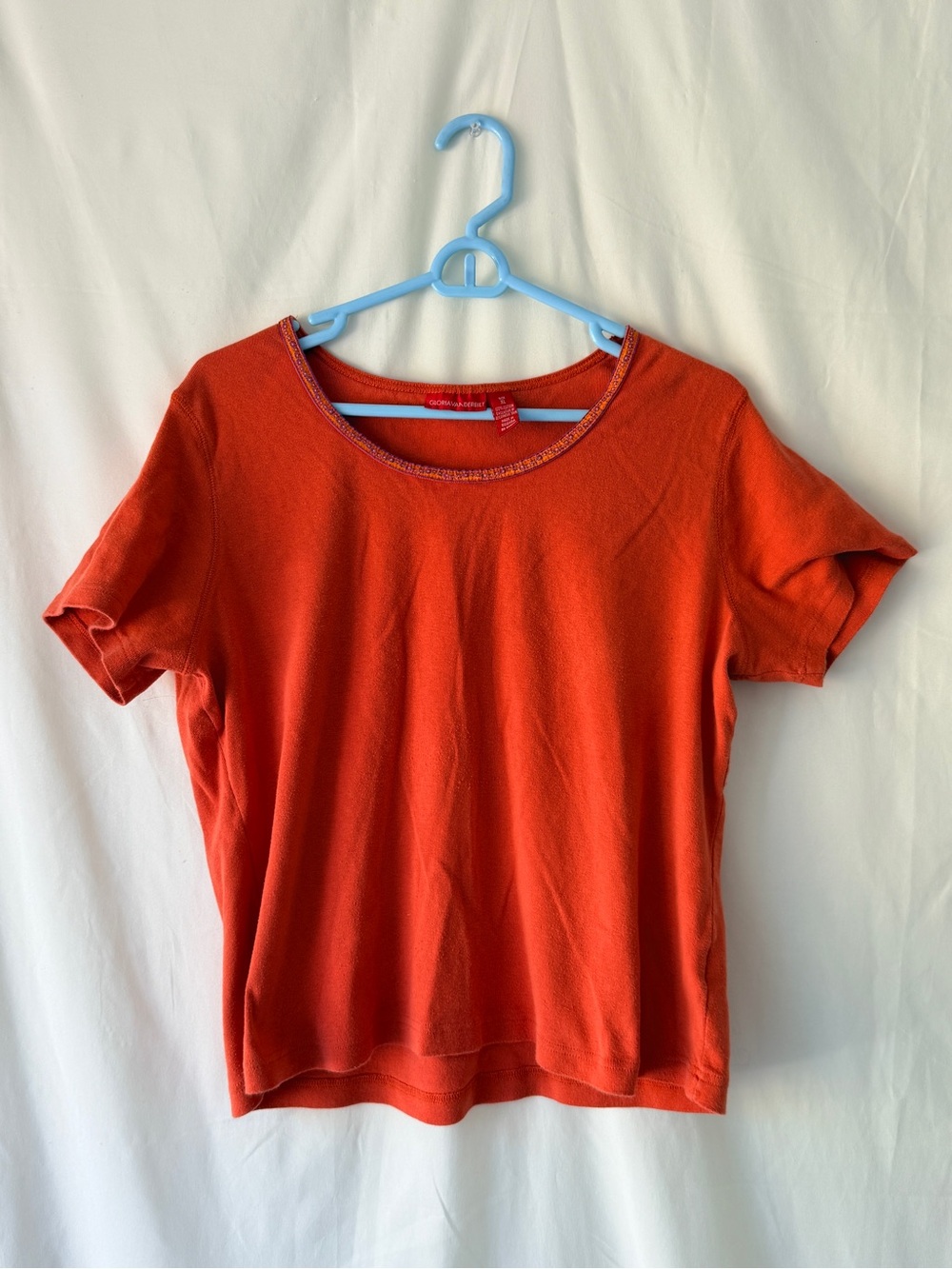 Gloria Vanderbilt Bright Red Short-Sleeve Tee